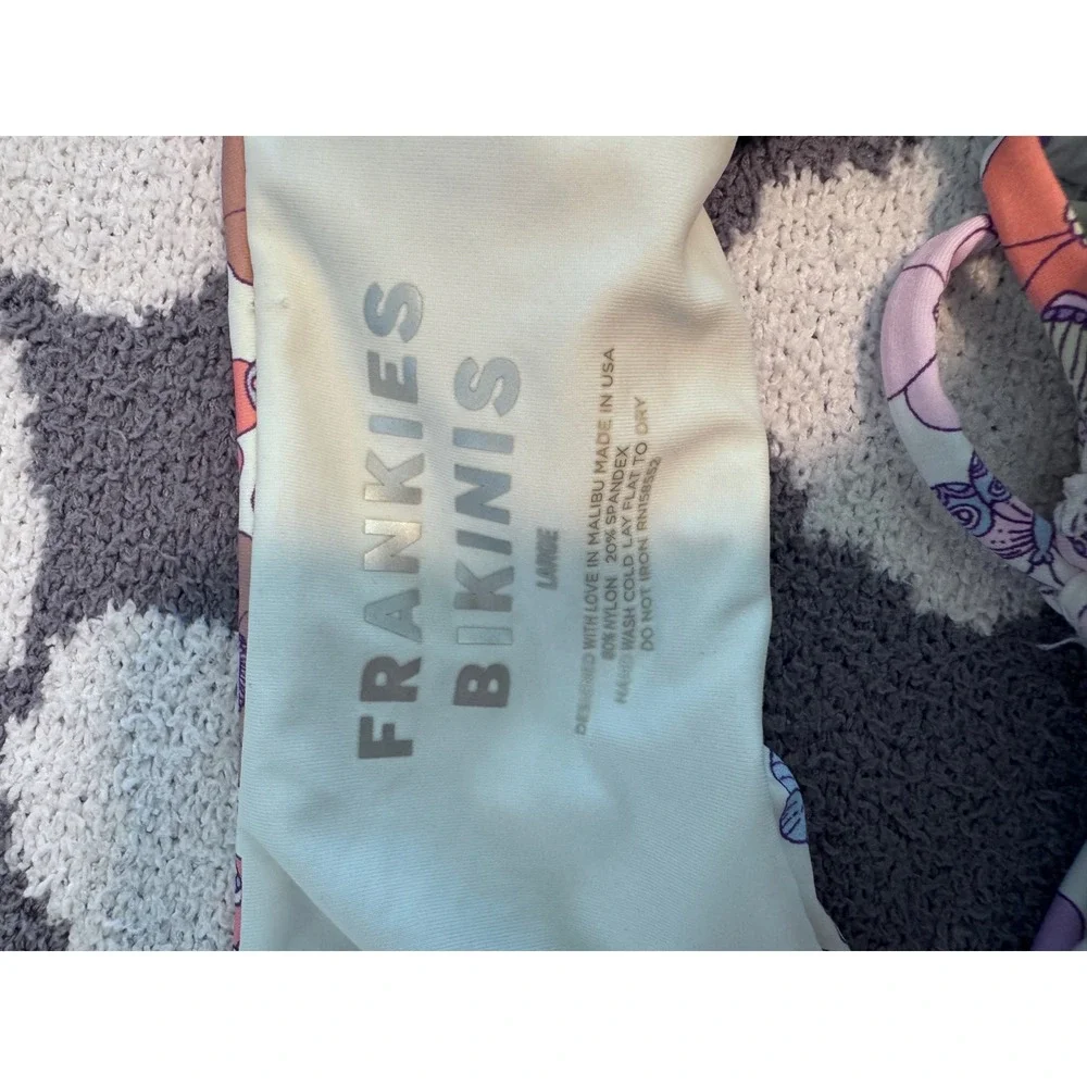 Frankies Bikinis Emma Cheeky High Leg One Piece Swimsuit‎ Size Large